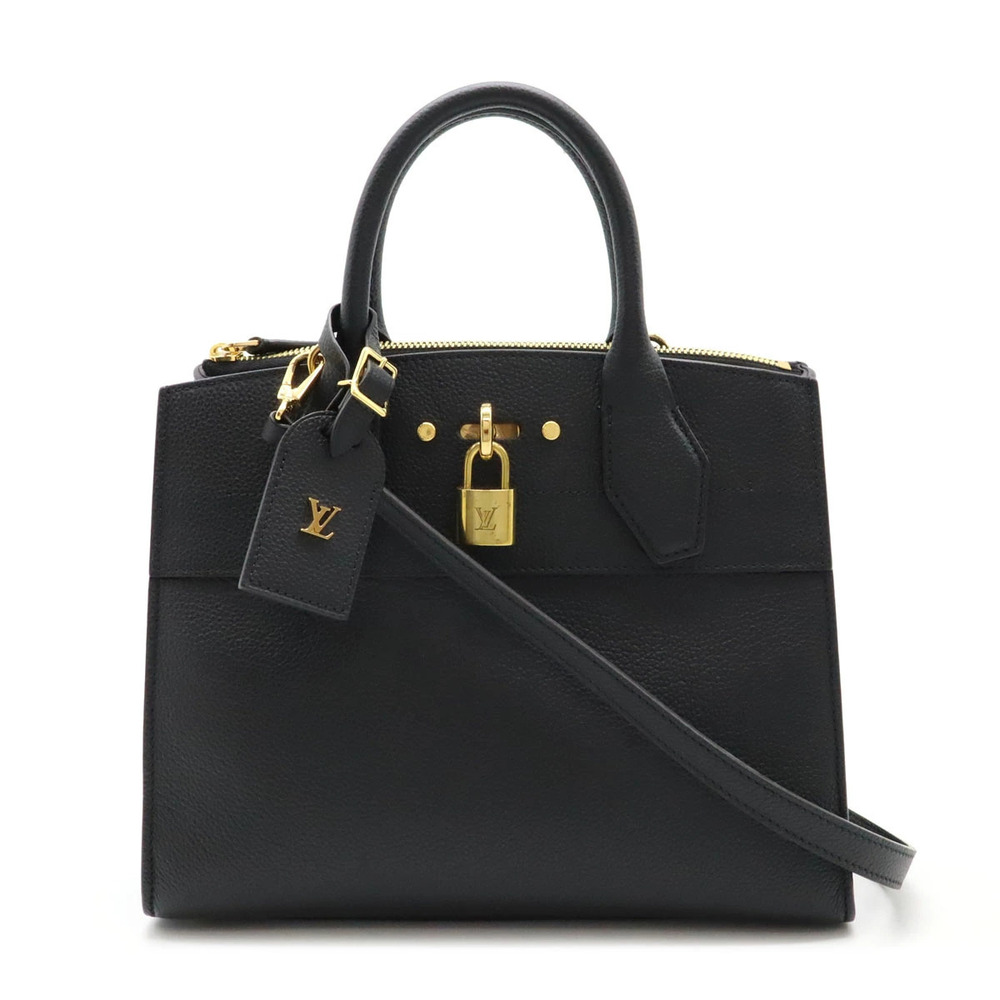 LOUIS VUITTON City Steamer 2way Shoulder Bag Leather Noir Black